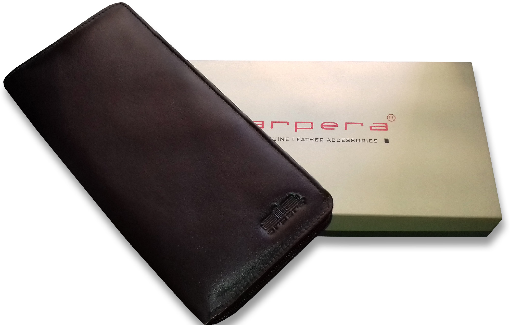 arpera genuine leather passport holder for 4 passports Brown C11589-2