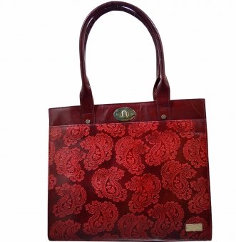 arpera | Leather Handbag | c11159-4| Bordo