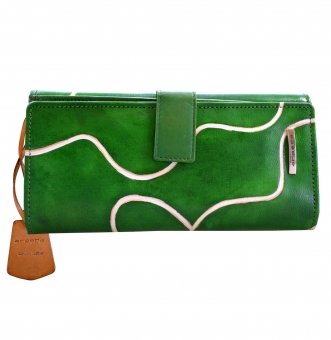 arpera signature genuine leather-green-ladies wallet-C11445-6A