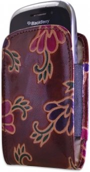 arpera handpainted brown blackberry mobile pouch C11242-2B