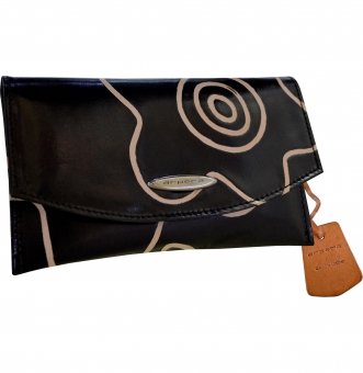 arpera summer 3 in 1 terracota leather clutch black C11516-1A