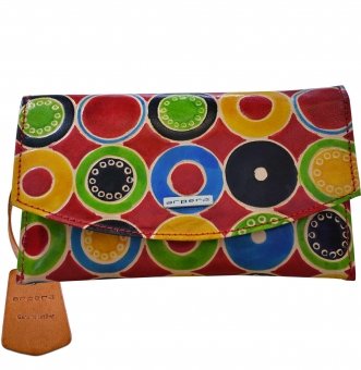 arpera hawaii 3 in 1 terracota leather clutch multicolor C11516-8A