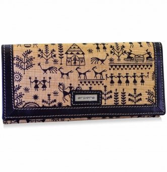  arpera warli print Cotton ladies wallet |beige |C11528-91  