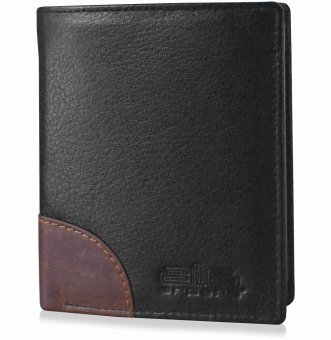   arpera-Safari Genuine Leather Secure loop wallet  Black  C11540-1 