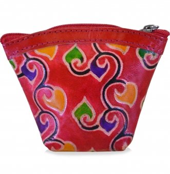 arpera abstract print red coin pouch C11405-3C