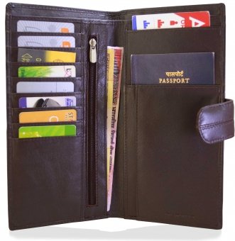 arpera Travel Leather passport case Brown C11546-2