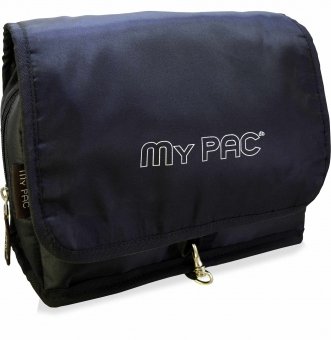 my pac Vivaa travel toiletry kit and cosmetic organizer bag black C11566-1