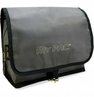 my pac Vivaa travel toiletry kit and cosmetic organizer bag Steel Grey  C11566-11