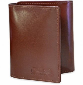 arpera mens tan brown trifold slim leather wallet   C11441-21