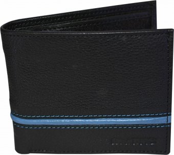 my pac db Vogue Rfid protected genuine leather  wallet Black-Blue C11595-15L